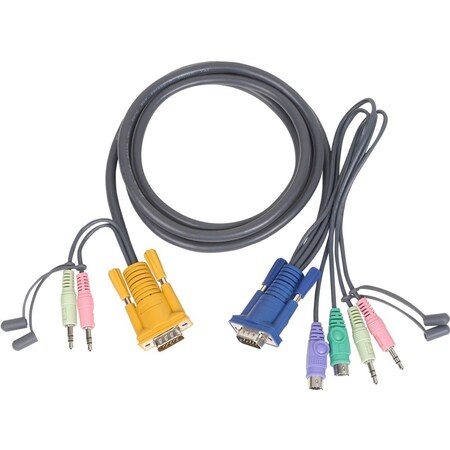 Keyboard/Video/Mouse/Audio Cable - Db-15, Mini-Phone 3.5 Mm - 6 Pin